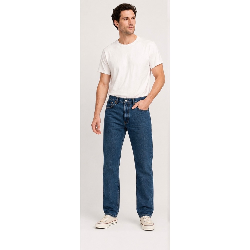 Levis 505 Regular Fit Straight Leg‎ Jeans Medium Wash Blue Mens 36x30 00505-0216